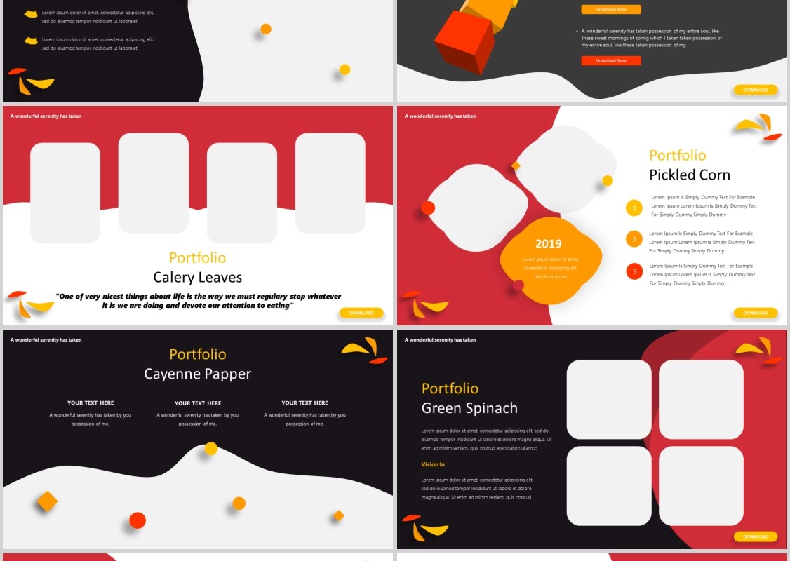 农产品展示美食餐饮PPT模板Fruiteable Powerpoint Template