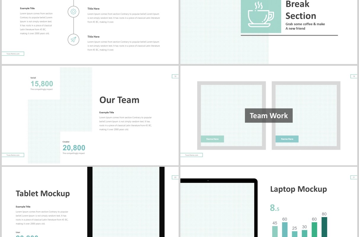 公司简介通用PPT模板Toxa powerpoint template