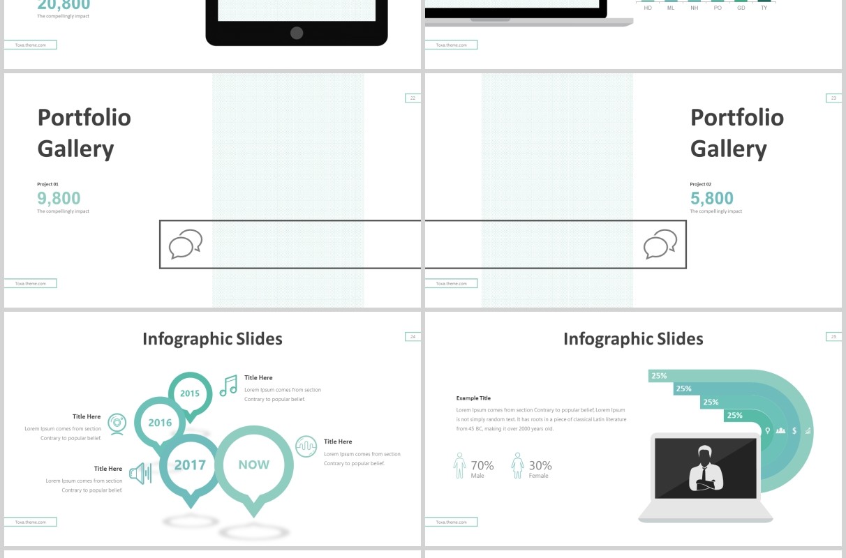 公司简介通用PPT模板Toxa powerpoint template