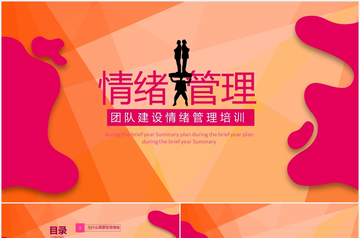 企业员工团队建设情绪管理培训ppt模板