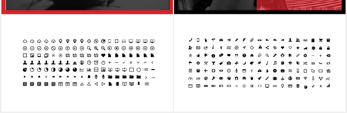 个性创意作品图片展示PPT模板PUBLIC - Powerpoint Template