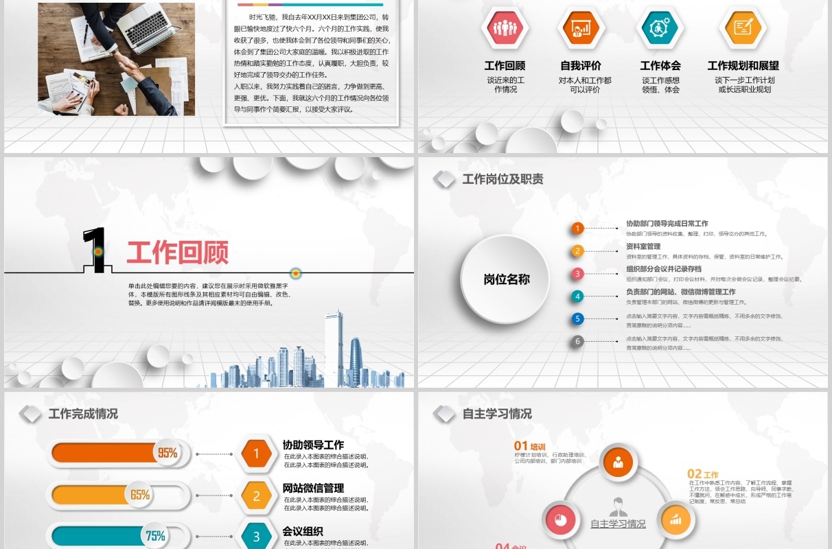 微粒体医生述职报告PPT模板