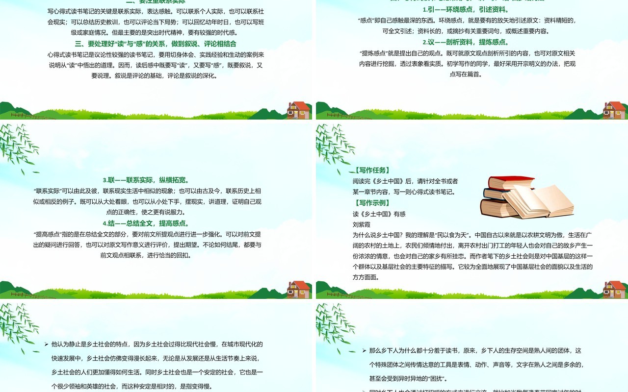 部编版高中语文必修一乡土中国课件PPT模板