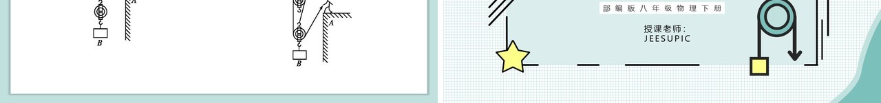 部编版八年级物理下册滑轮课件PPT模板