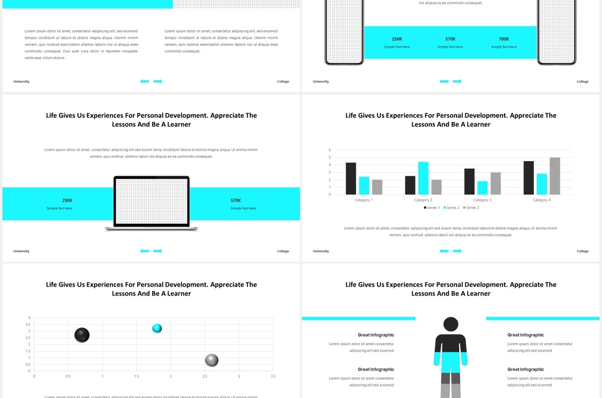 大学学术报告教育课件PPT模板图片排版设计Sinar - University PowerPoint Template