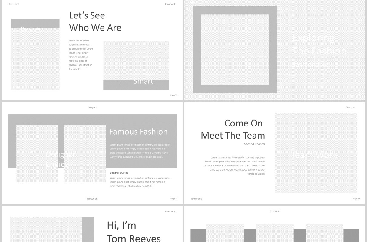 时尚简约项目介绍PPT版式设计模板Liverpool Powerpoint Template