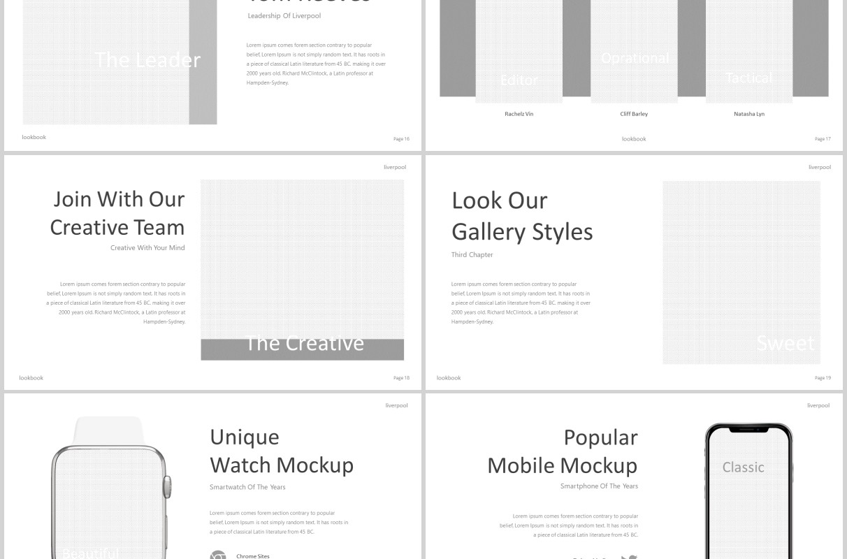 时尚简约项目介绍PPT版式设计模板Liverpool Powerpoint Template