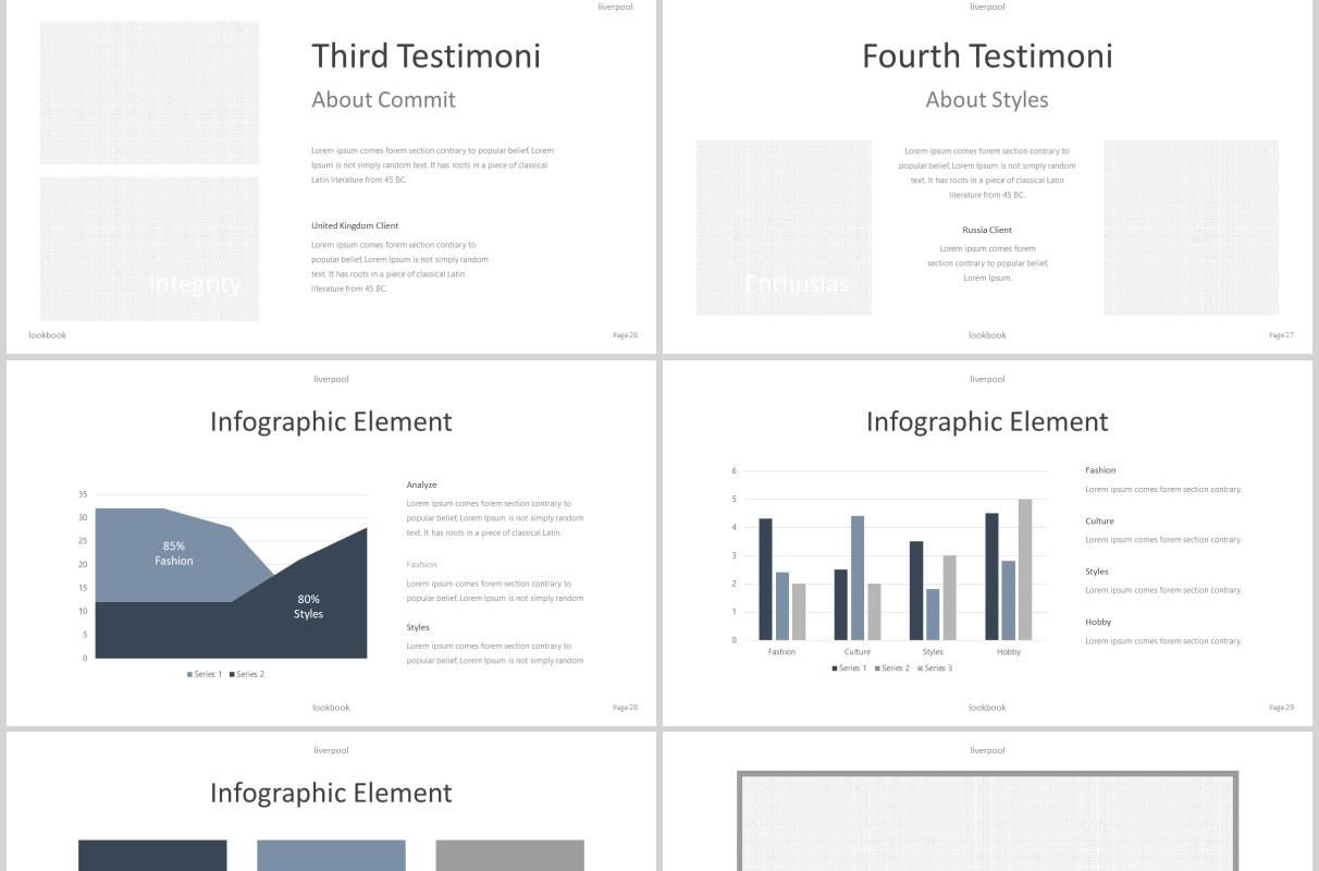 时尚简约项目介绍PPT版式设计模板Liverpool Powerpoint Template