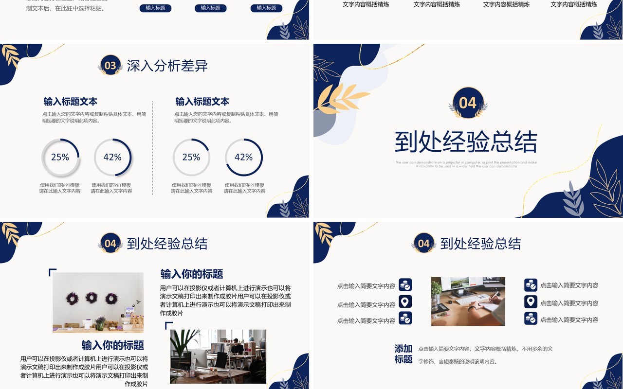 深蓝色企业商务营销活动复盘报告通用PPT模板