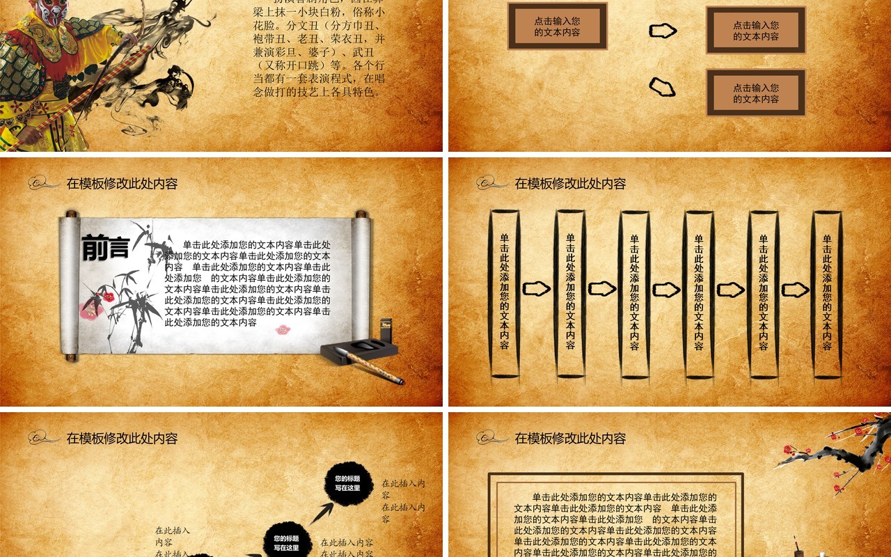 中国传承国粹京剧戏曲艺术文化传承ppt模板