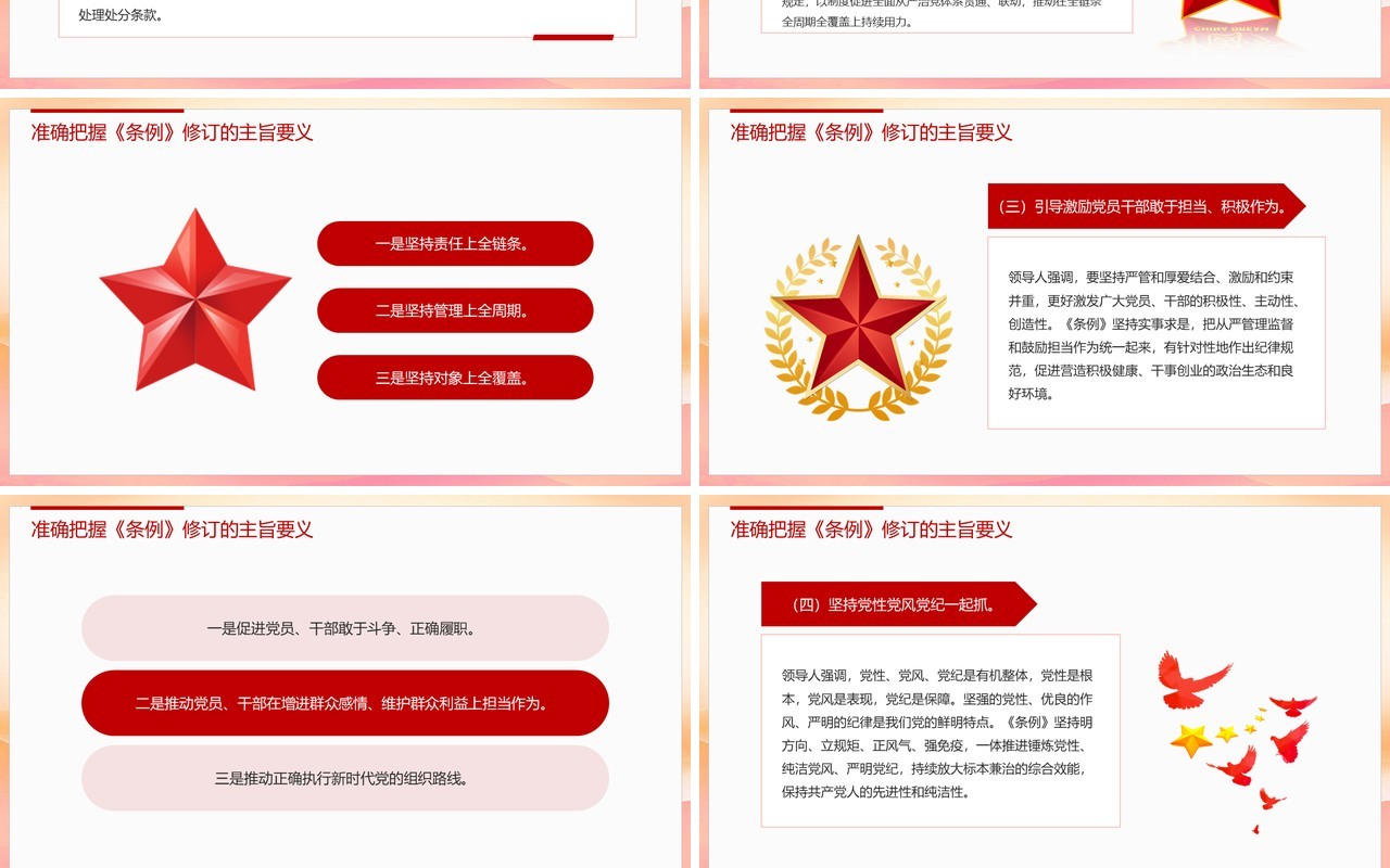 红色党政风以严明的纪律推进党的自我革命PPT模板