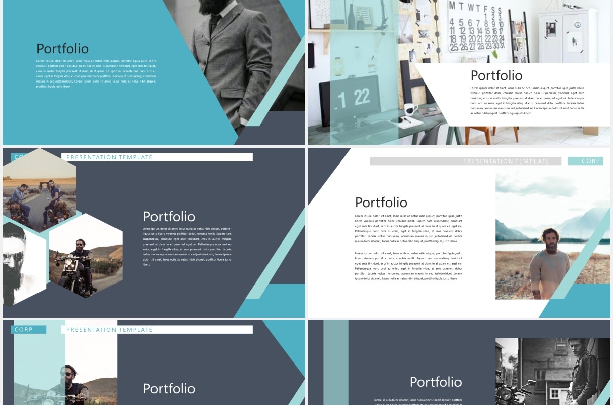 企业商务设计作品展示PPT模板Corporate Design Powerpoint