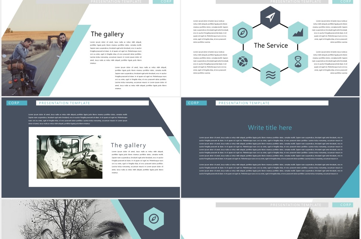 企业商务设计作品展示PPT模板Corporate Design Powerpoint