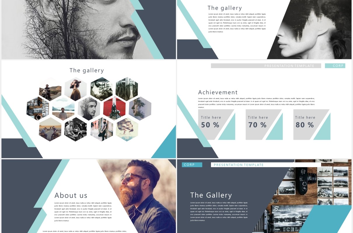 企业商务设计作品展示PPT模板Corporate Design Powerpoint