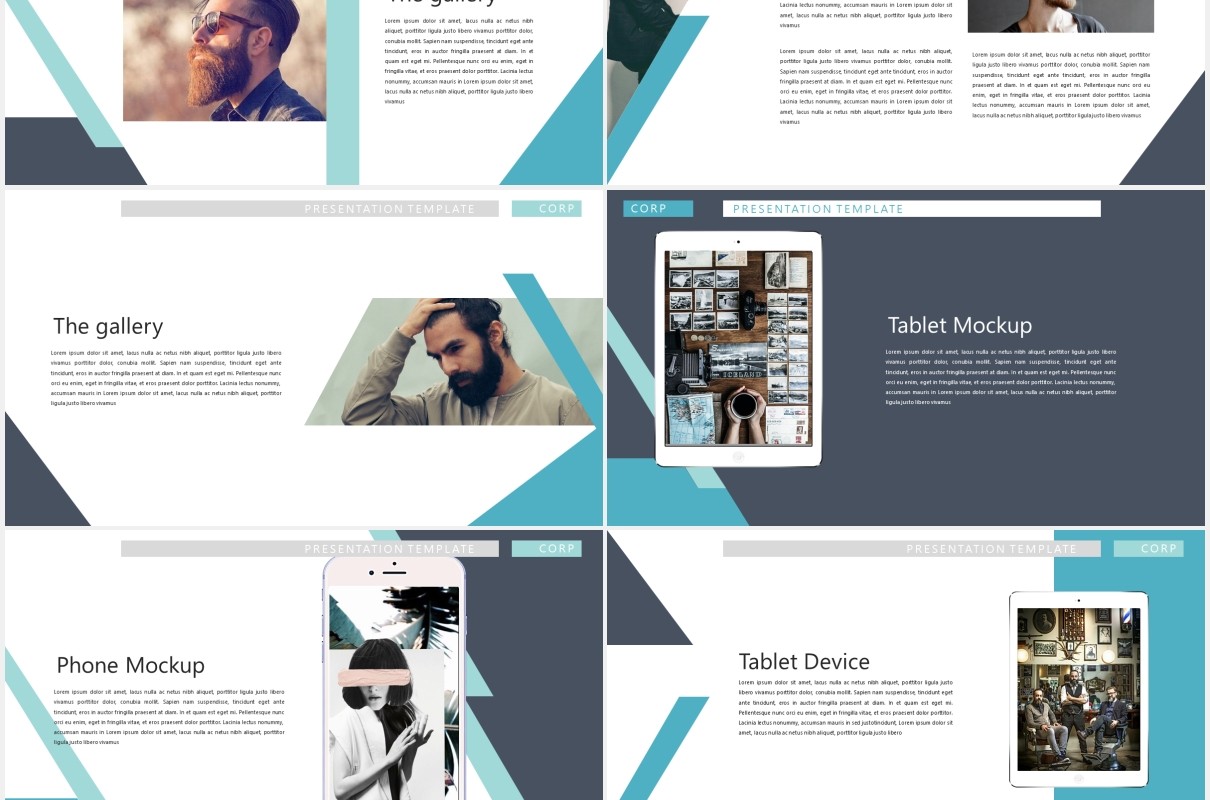 企业商务设计作品展示PPT模板Corporate Design Powerpoint
