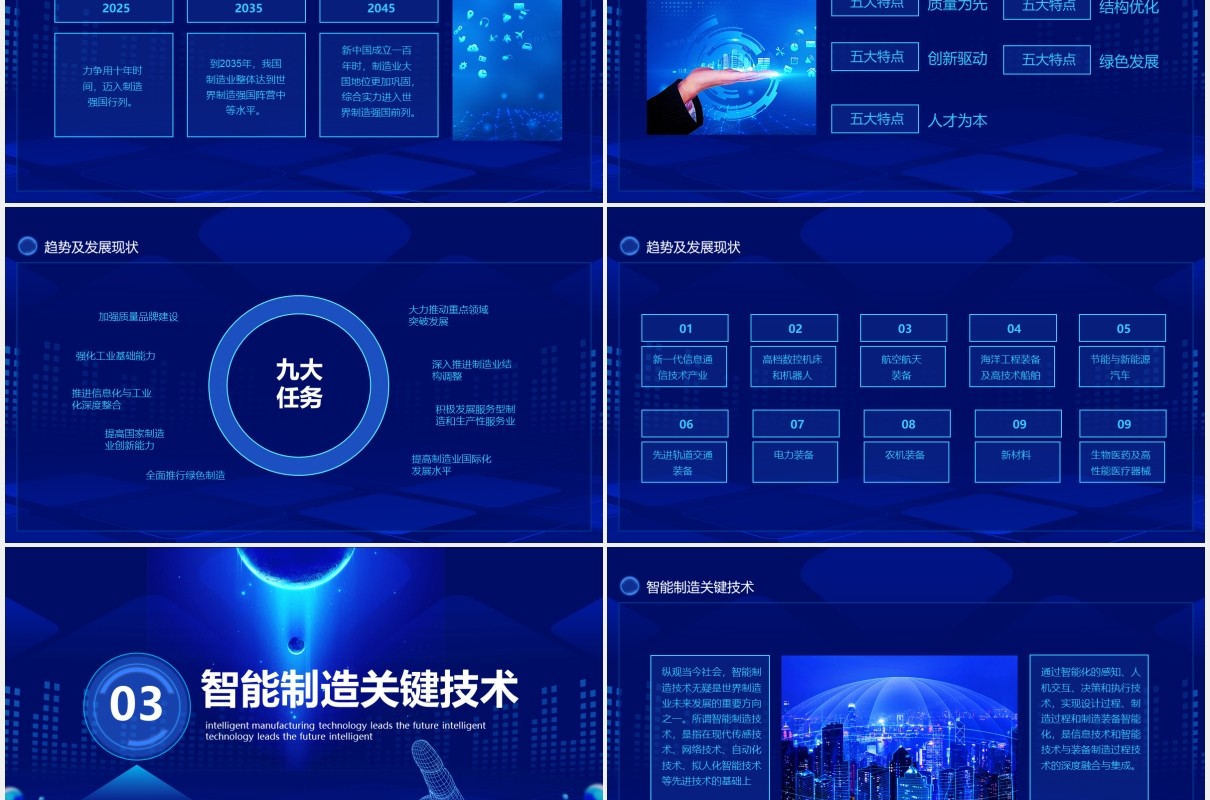 智能制造科技引领未来科技报告动态PPT模板