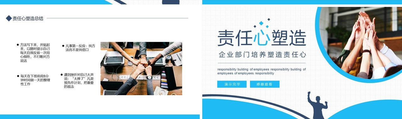 企业部门培养员工塑造责任心管理培训动态PPT模板