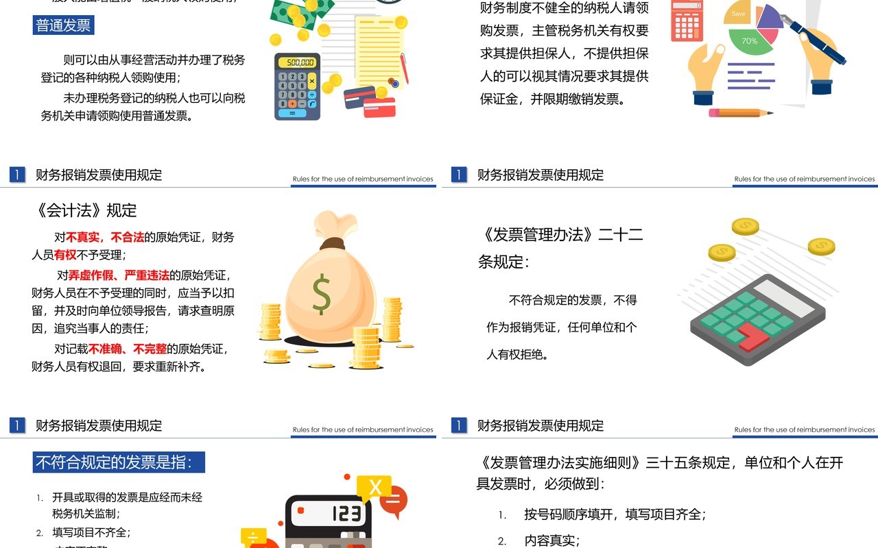 公司财务报销流程规定培训PPT模板