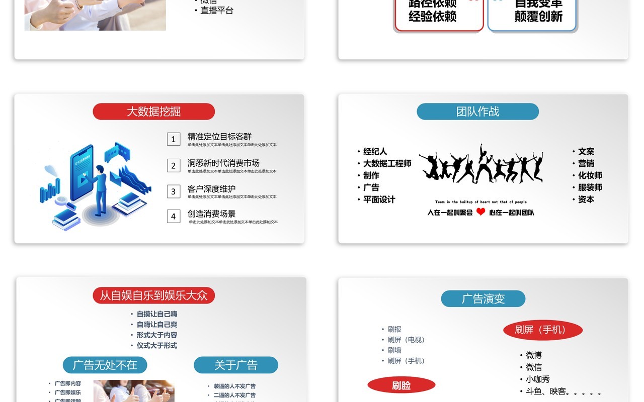 简约电子商务网红经济PPT模板