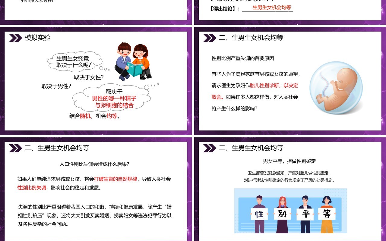 部编版八年级生物下册人的性别遗传课件PPT模板
