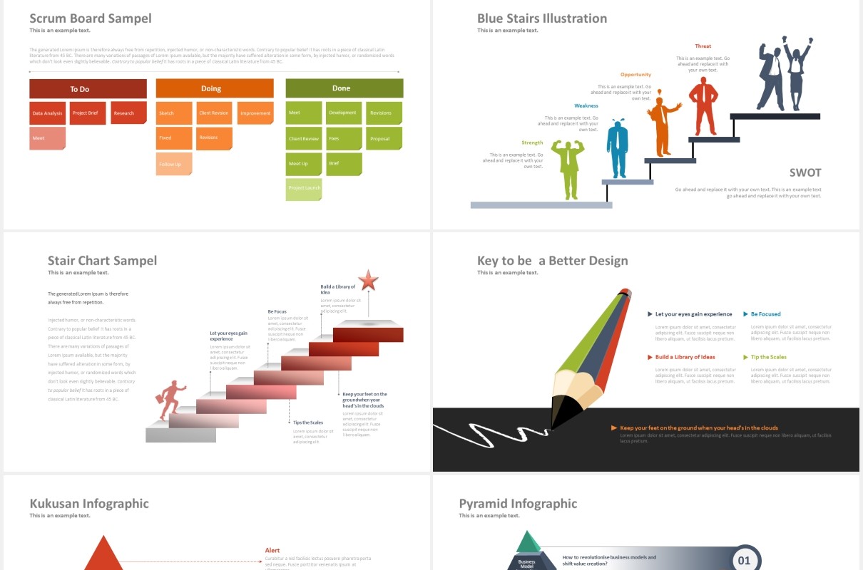 高端阶梯金字塔数据图表工作通用PPT模板fourty one powerpoint template