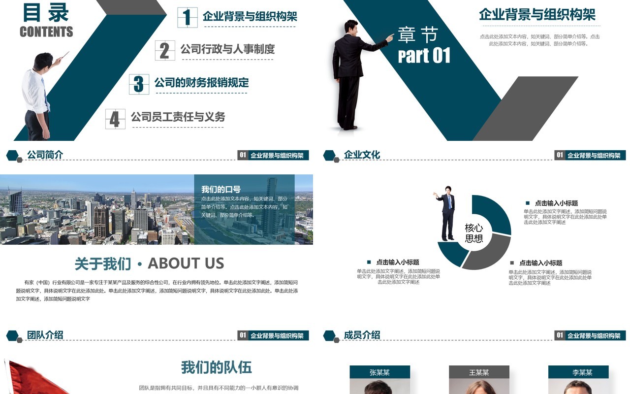 公司制度企业宣传PPT模板