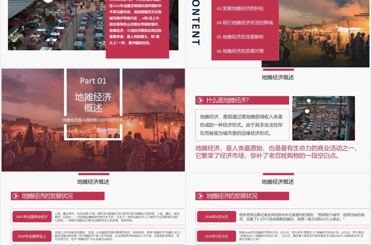 解读地摊经济发展趋势PPT模板