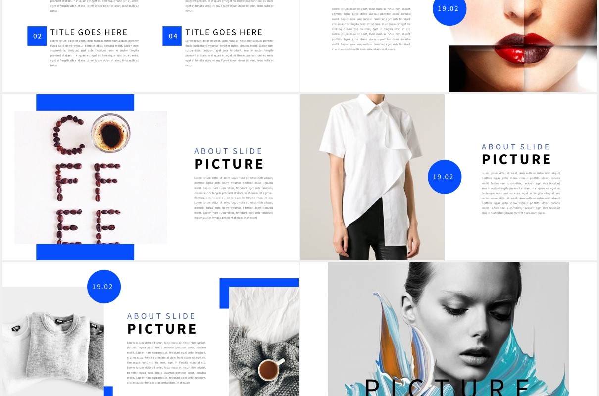时尚服装设计师作品展示PPT模板Fashioned Stylist Powerpoint