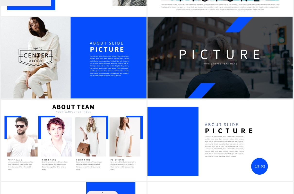 时尚服装设计师作品展示PPT模板Fashioned Stylist Powerpoint