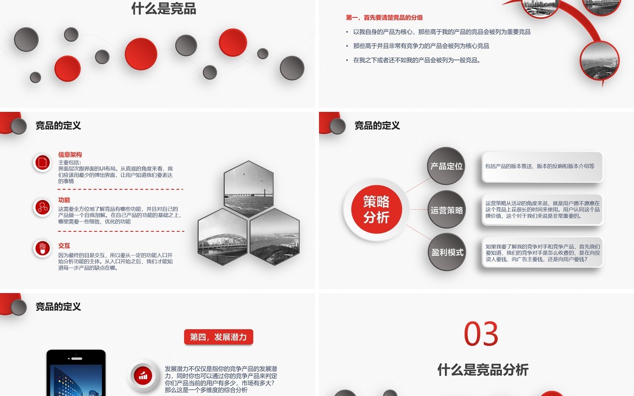 微粒体简约行业竞品分析动态PPT模板