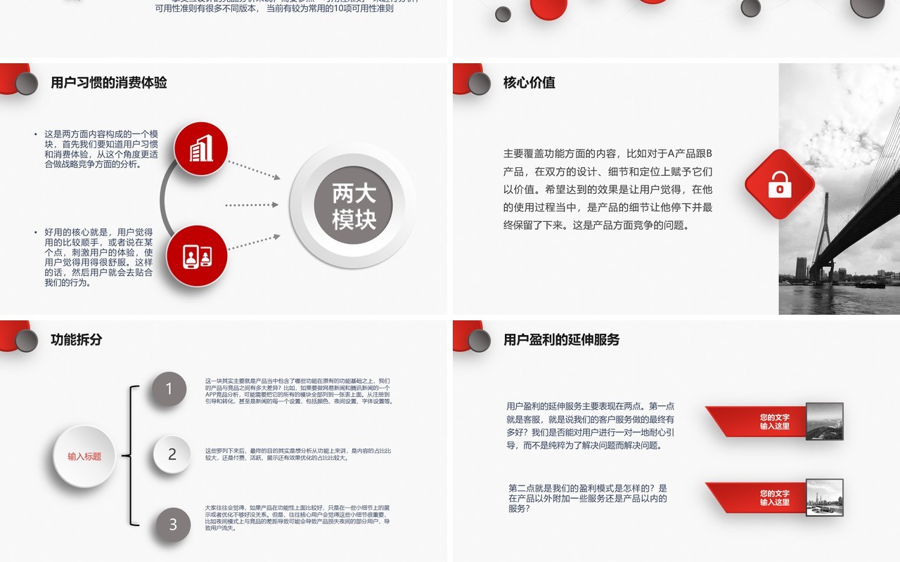 微粒体简约行业竞品分析动态PPT模板