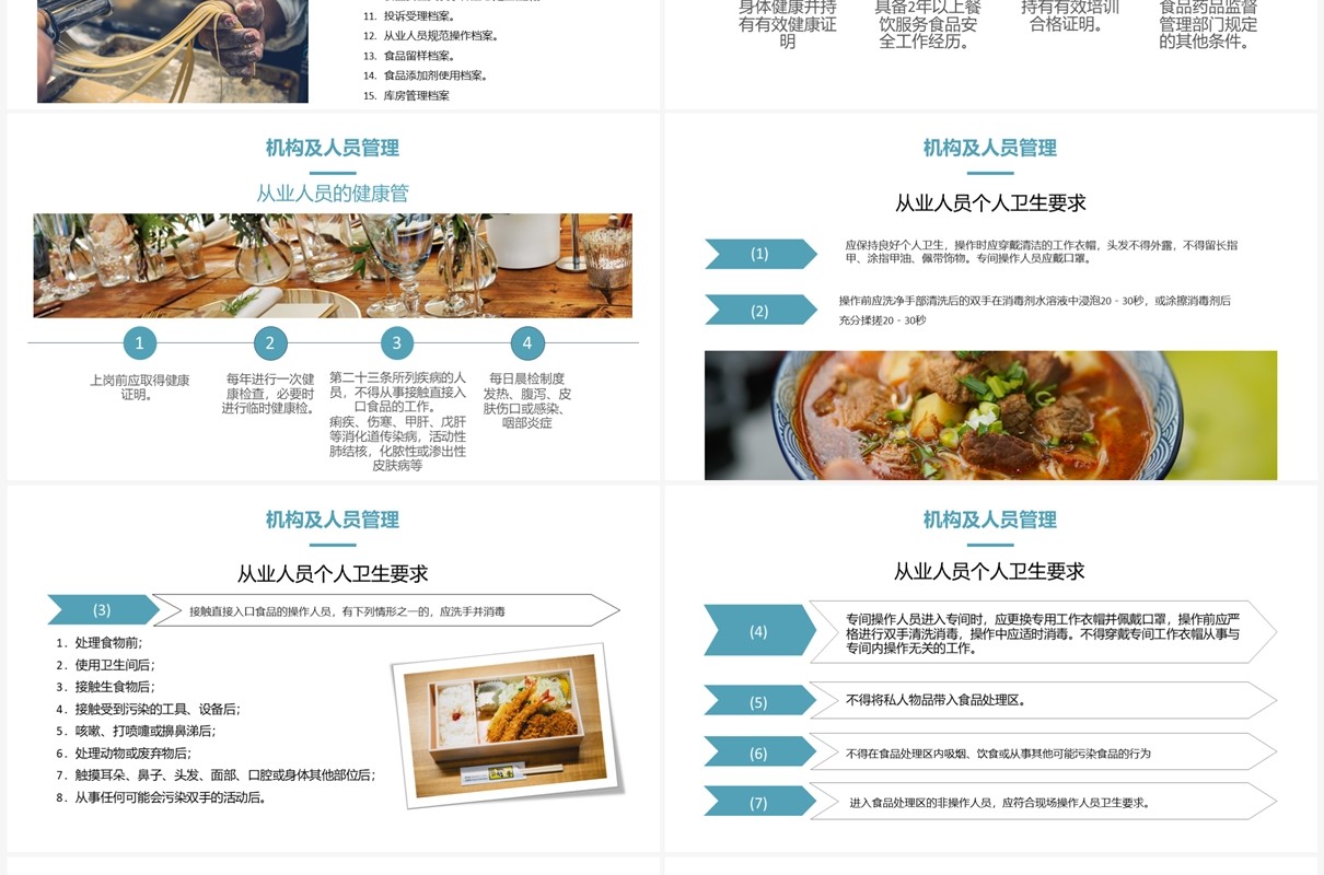 餐饮服务食品安全操作规范培训PPT模板