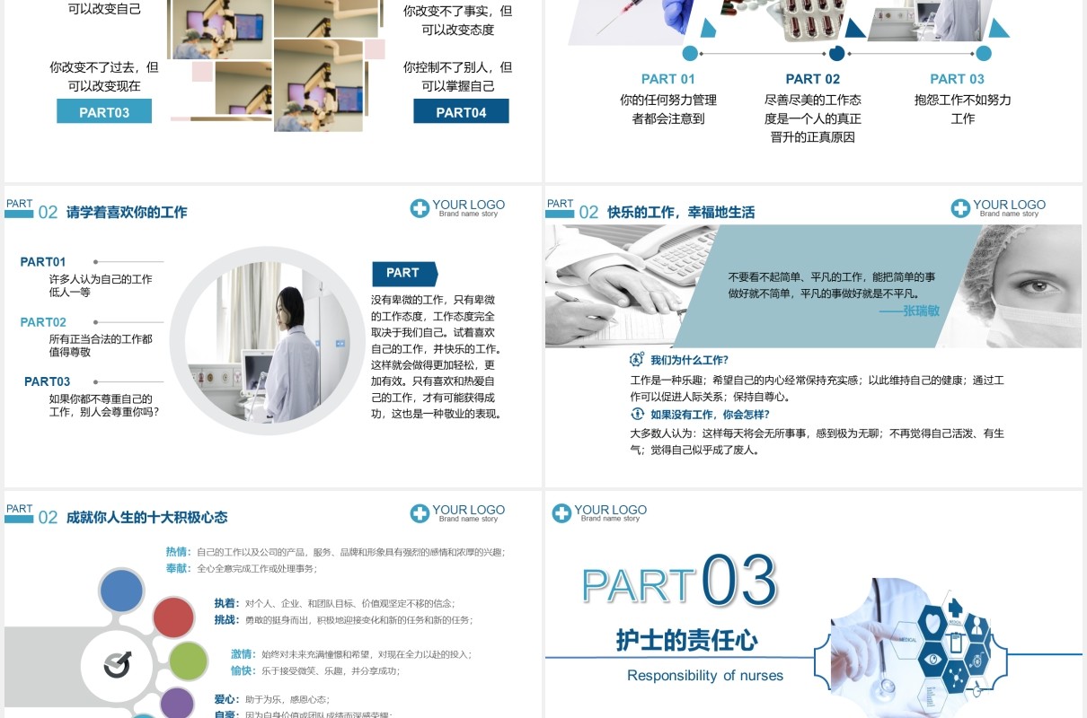 简约护士岗前培训医院医疗PPT模板