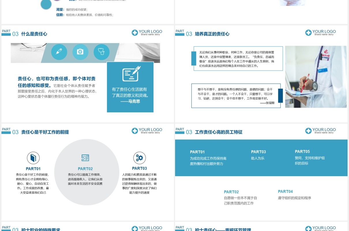 简约护士岗前培训医院医疗PPT模板