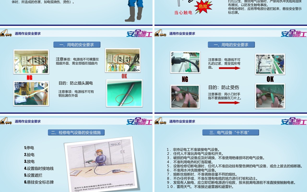 安全施工安全生产模板PPT模板