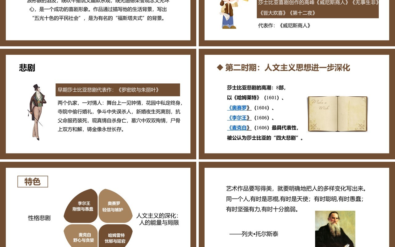 部编版高中语文必修四莎士比亚戏剧课件PPT模板
