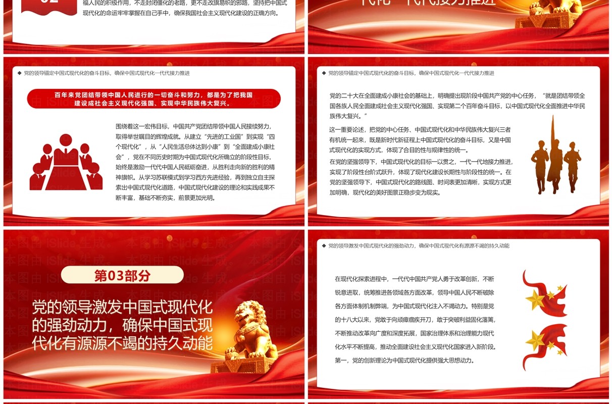 坚持党对中国式现代化的领导PPT模板