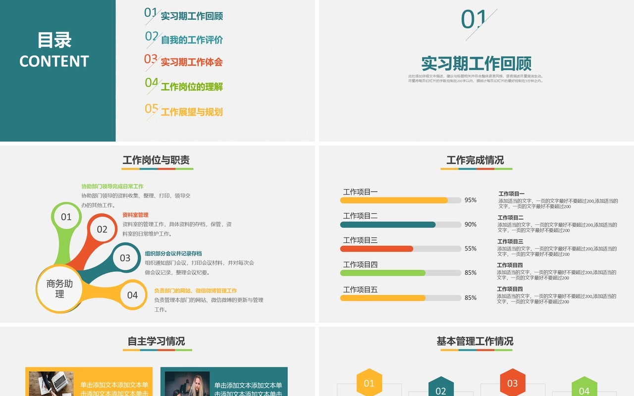IT行业程序员述职报告PPT模板