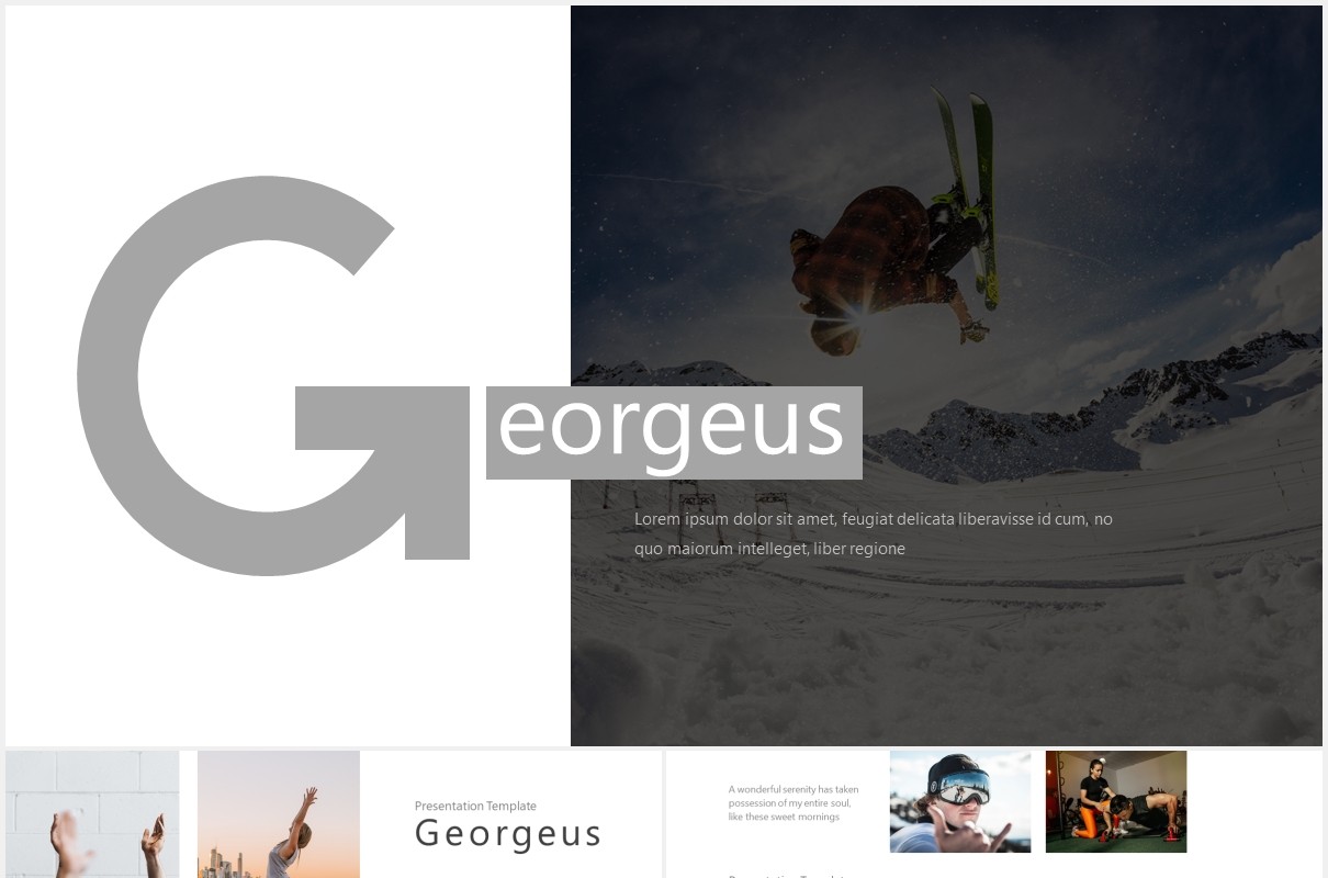 国外健身极限运动PPT模板Georgeus Powerpoint Template