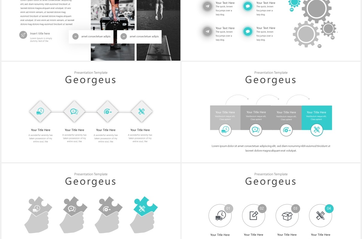 国外健身极限运动PPT模板Georgeus Powerpoint Template