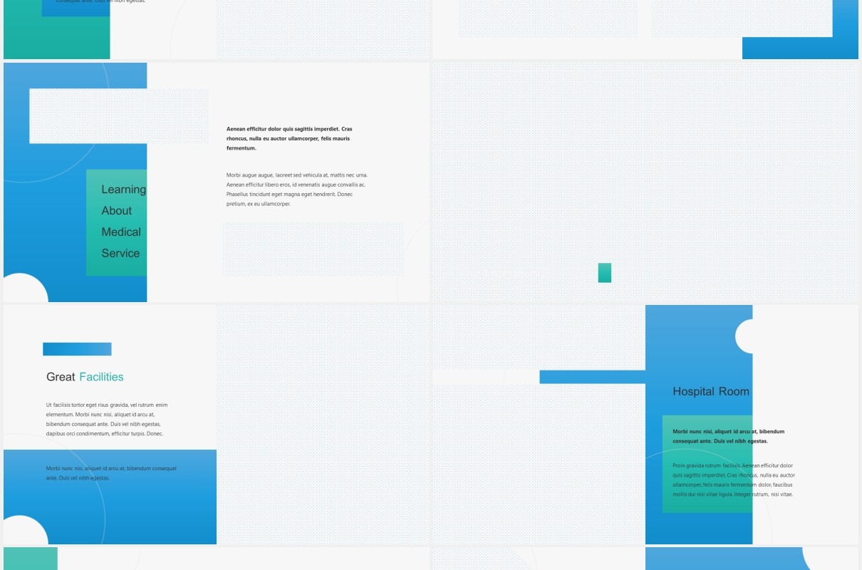 蓝色医疗医学医院图片排版设计PPT模板MEDICARO - Medical Powerpoint Template