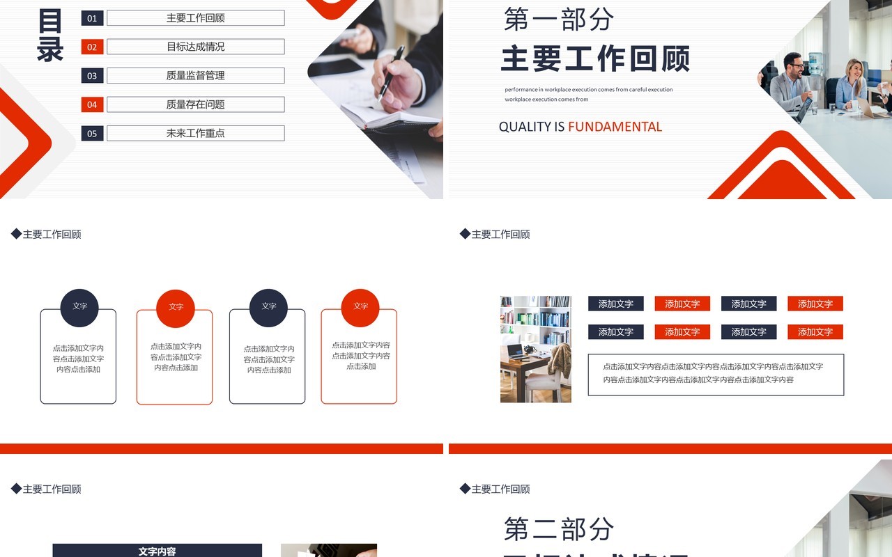 质量部年终工作总结动态PPT模板