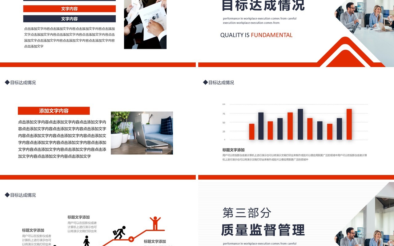质量部年终工作总结动态PPT模板
