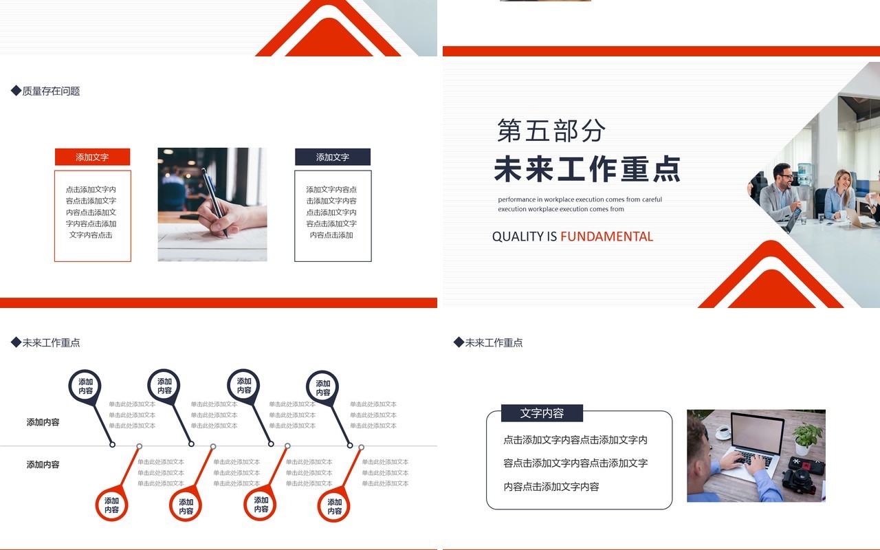 质量部年终工作总结动态PPT模板