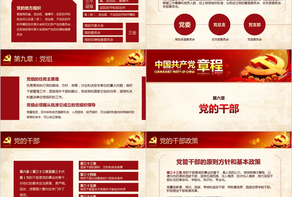 学习新微党章党课PPT模板21