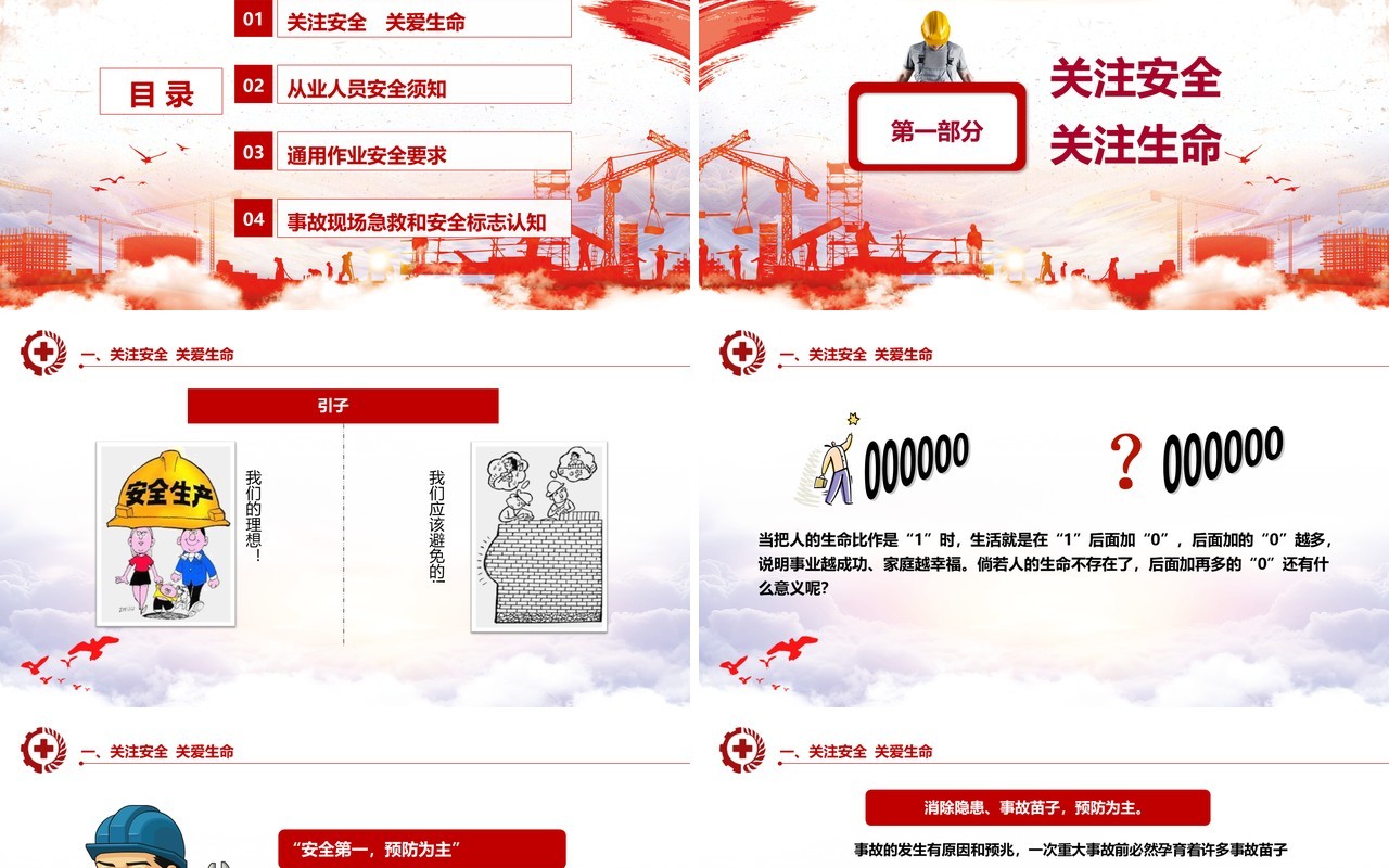 大气时尚安全生产模板PPT模板