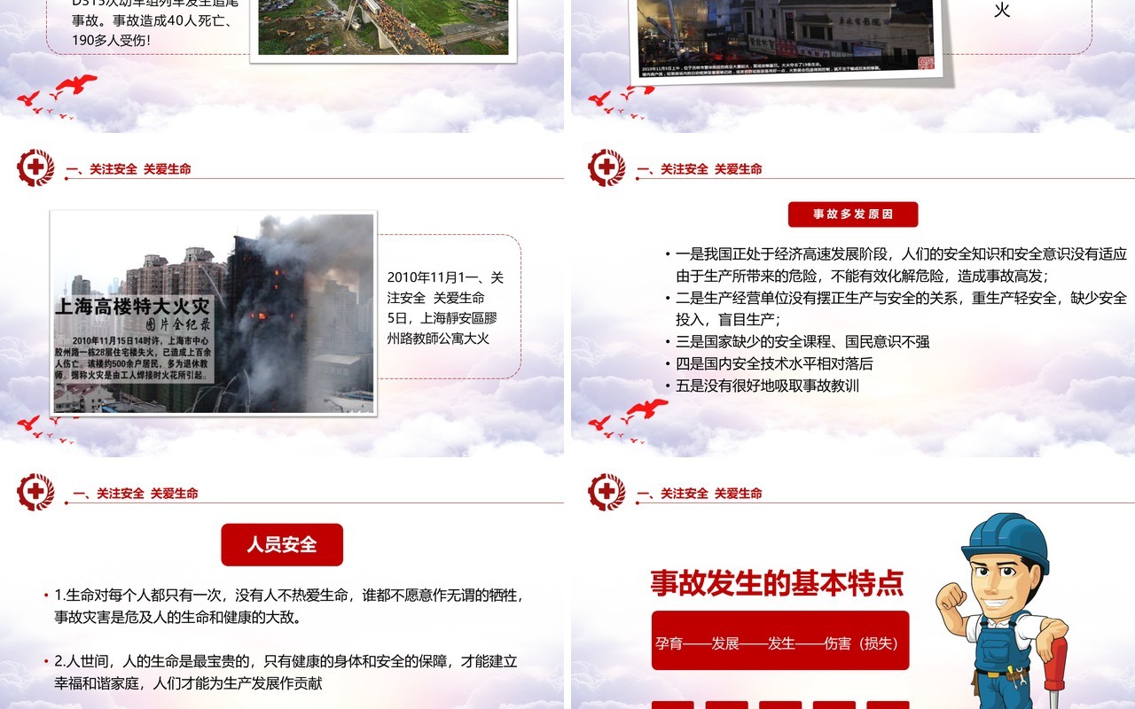 大气时尚安全生产模板PPT模板