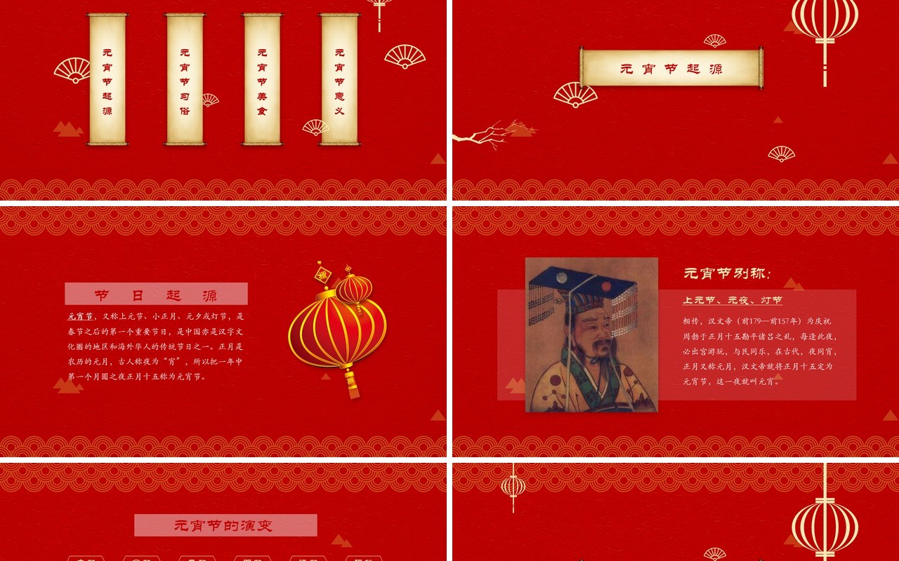 元宵节主题班会策划PPT模板10