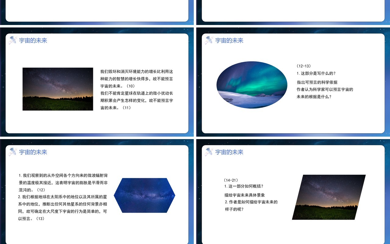 部编版高中语文必修五宇宙的未来课件PPT模板