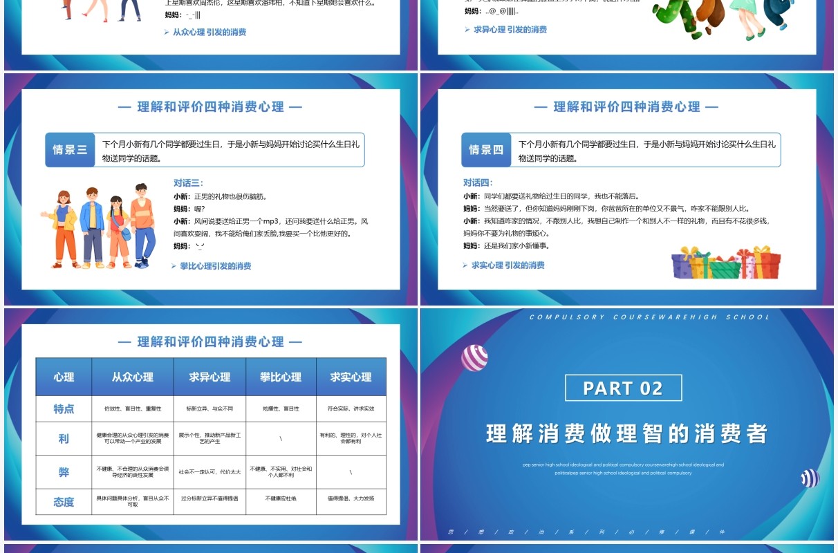 树立正确的消费观人教版高中思政必修课件PPT模板